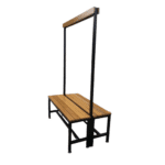Changing Room Bench with Coat Hook Rail - Image 6
