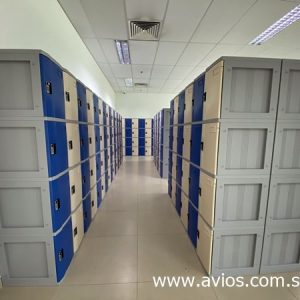 4 Tiers ABS Plastic Lockers M Size Low Base Soitec
