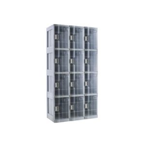 4 Tiers ABS Plastic Lockers M Size Translucent See Through