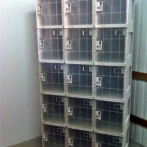 5 Tiers ABS Plastic Lockers S Size Translucent