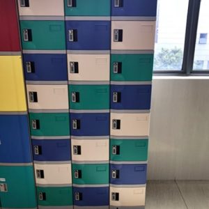 8 Tiers ABS Plastic Lockers MM Size Keyless Lock Checkered Color