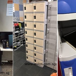 8 Tiers ABS Plastic Lockers MM Size Office Lockers