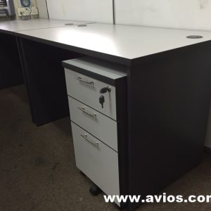 Two-tone Grey Mobile Pedestal Under Desk