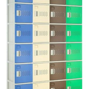6 Tiers ABS Plastic Lockers SS Size Colours