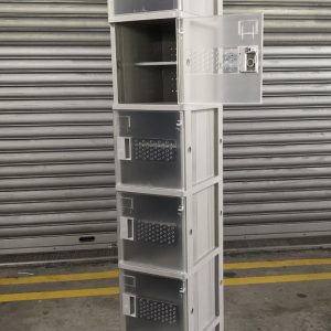 6 Tiers ABS Plastic Lockers SS Size Translucent