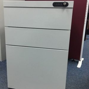 Keyless Mobile Pedestal With Combination Lock Front View Office