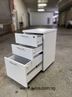 M21-White-Wooden-Mobile-Pedestal-Open-Drawer-View