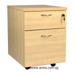 Maple-2-Drawer-Wooden-Mobile-Pedestal