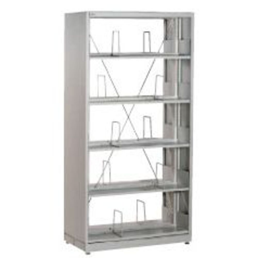 white-Double Sided Library Shelving Library Shelving - Image 1