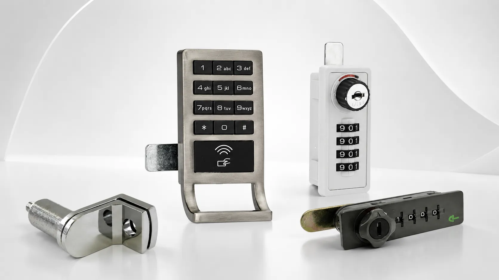 Avios chrome digital RFID locker lock and latch cylinder mechanism for Singapore office and gym lockers